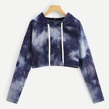 Shein Tie Dye Drawstring Hoodie