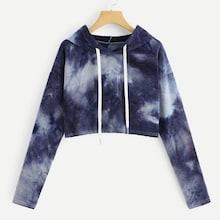 Shein Tie Dye Drawstring Hoodie