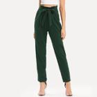 Shein Slant Pocket Belted Pants