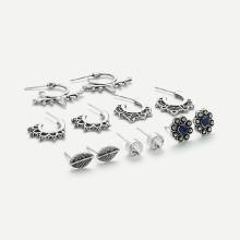 Shein Leaf & Flower Design Earring Set