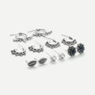 Shein Leaf & Flower Design Earring Set