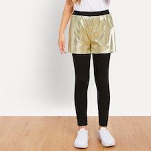 Shein Girls Shorts With Leggings