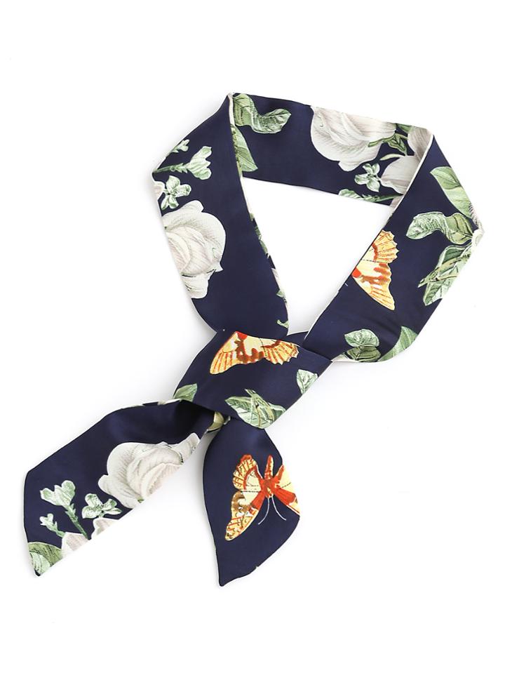 Shein Flower Print Skinny Scarf