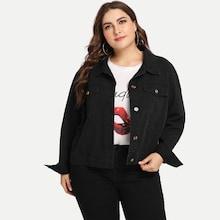 Shein Plus Drop Shoulder Denim Jacket