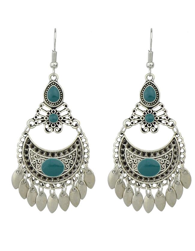 Shein Green Drop Earrings Colorful