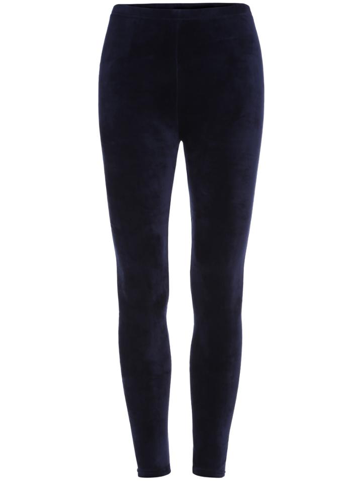 Shein Navy Skinny Velvet Leggings
