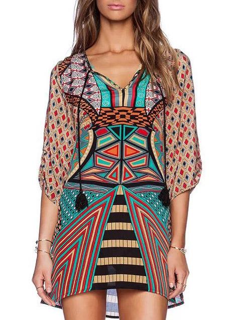 Shein Geometric Print Bodycon Dress