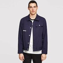 Shein Men Pocket & Button Front Collar Jacket