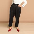 Shein Plus Self Belted Solid Pants