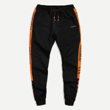Shein Men Letter Print Side Drawstring Pants