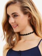 Shein Black Flower Lace Choker Necklace