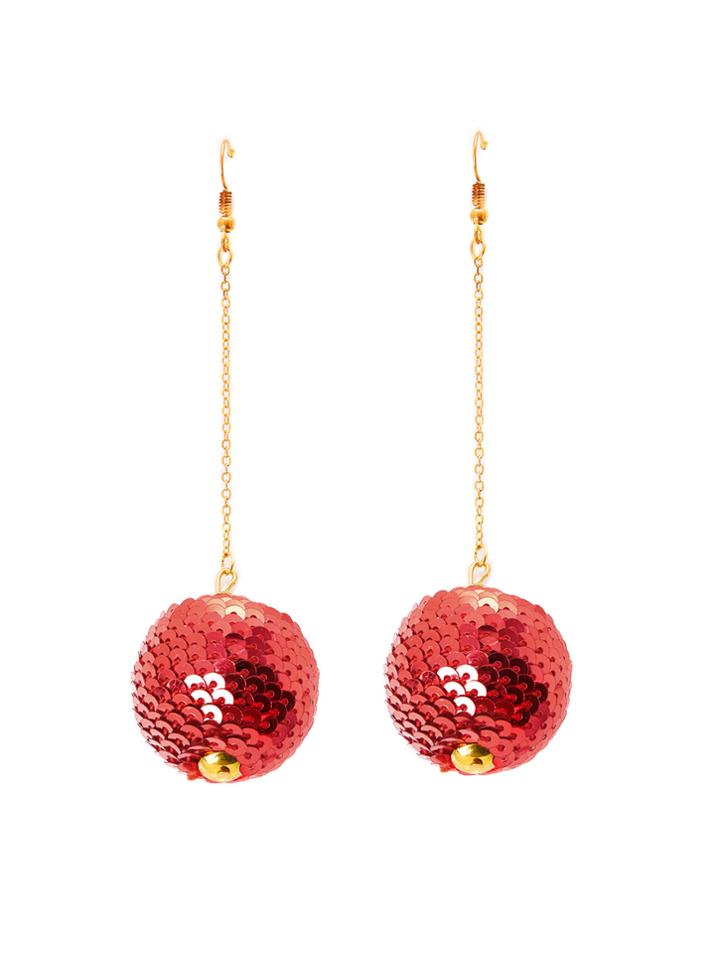 Shein Sequin Overlay Ball Shaped Drop Earrings