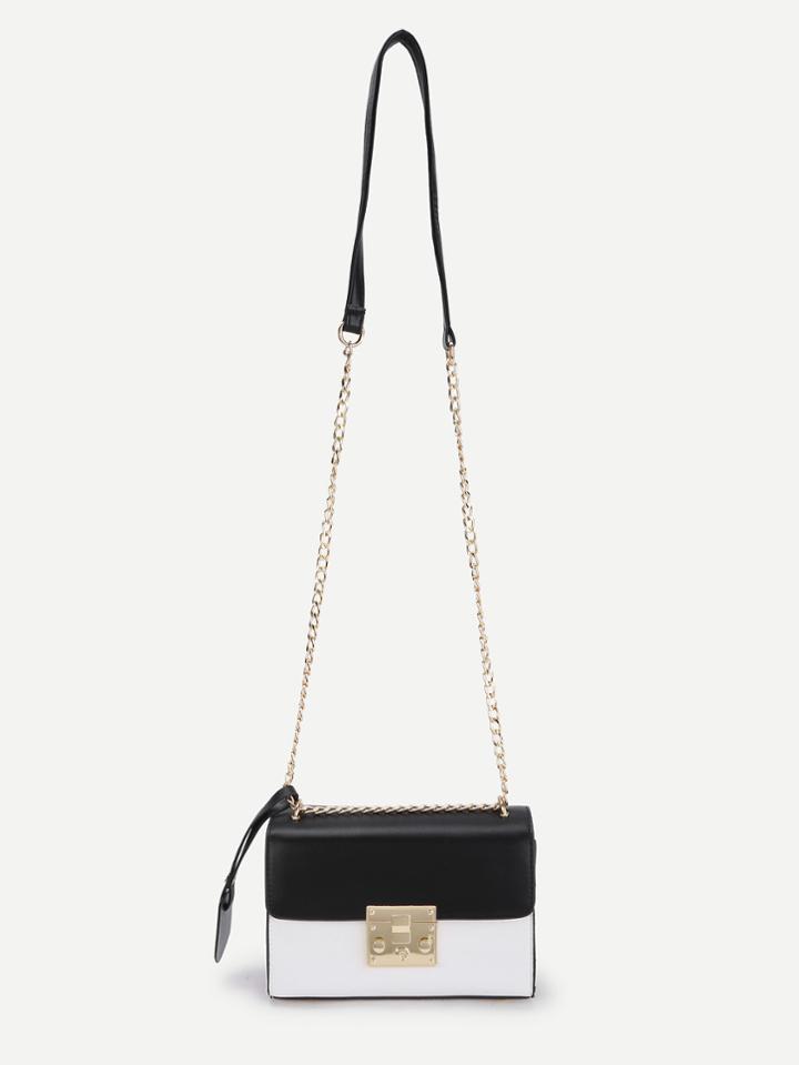 Shein Flap Pu Shoulder Bag With Adjustable Strap