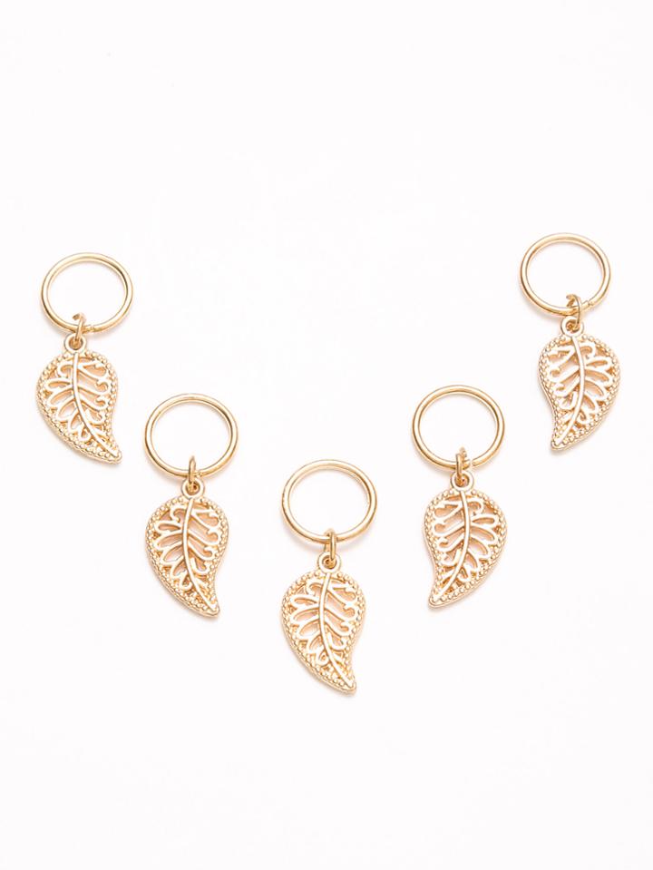 Shein 5pcs Gold Plated Leaf Hair Accessories