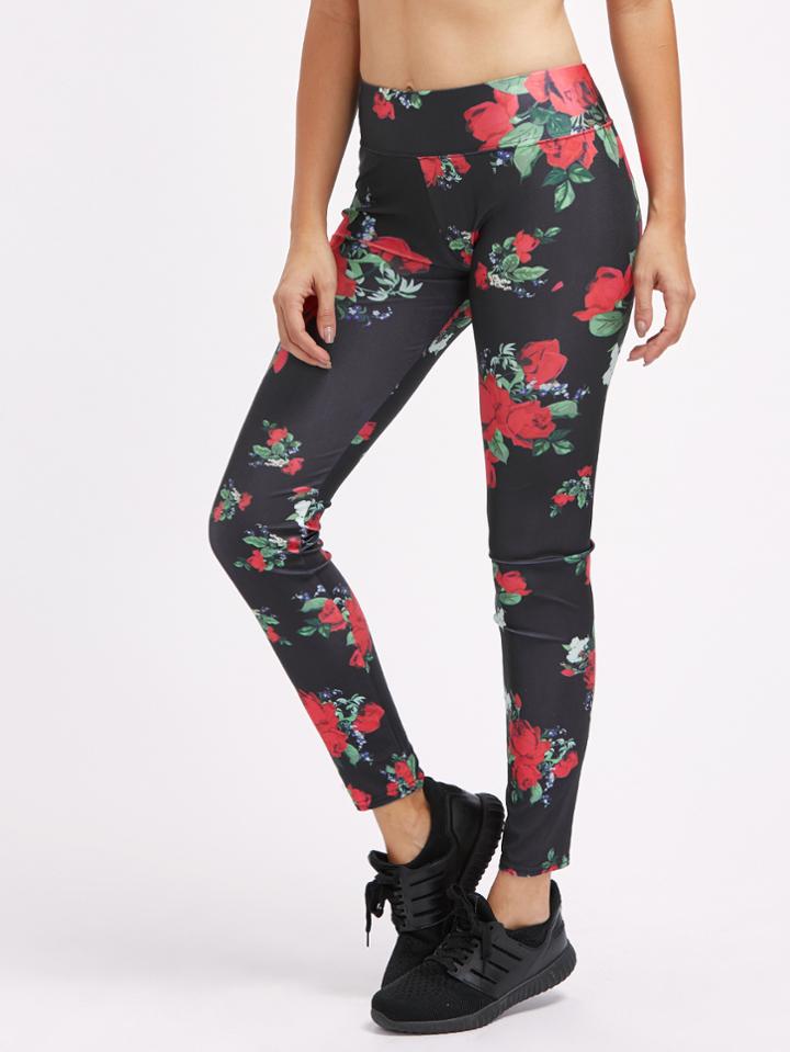 Shein Active Florals Leggings