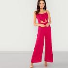 Shein Knotted Open Front Culotte Jumpsuit