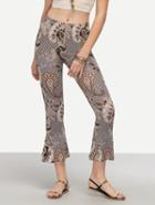 Shein Multicolor Tribal Print Flare Trousers