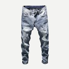 Shein Men Random Destroyed Plain Jeans