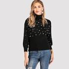 Shein Pearls High-neck Jumper