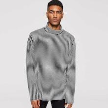 Shein Men High Neck Striped Tee