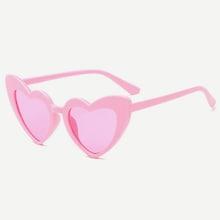 Shein Girls Heart Shaped Tinted Lens Sunglasses