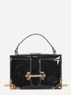 Shein Patent Leather Buckle Decor Chain Bag