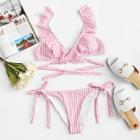 Shein Tie Side Ruffle Bikini Set