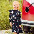 Shein Toddler Girls Ruffle Trim Cartoon Print Dress