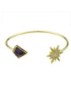 Shein Purple Rhinestone Thin Cuff Bracelet