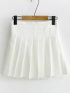 Shein Elastic Waist Pleated Skirt