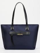 Shein Navy Zip Front Nylon Tote Bag