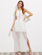 Shein Cami Straps Lace Maxi Dress