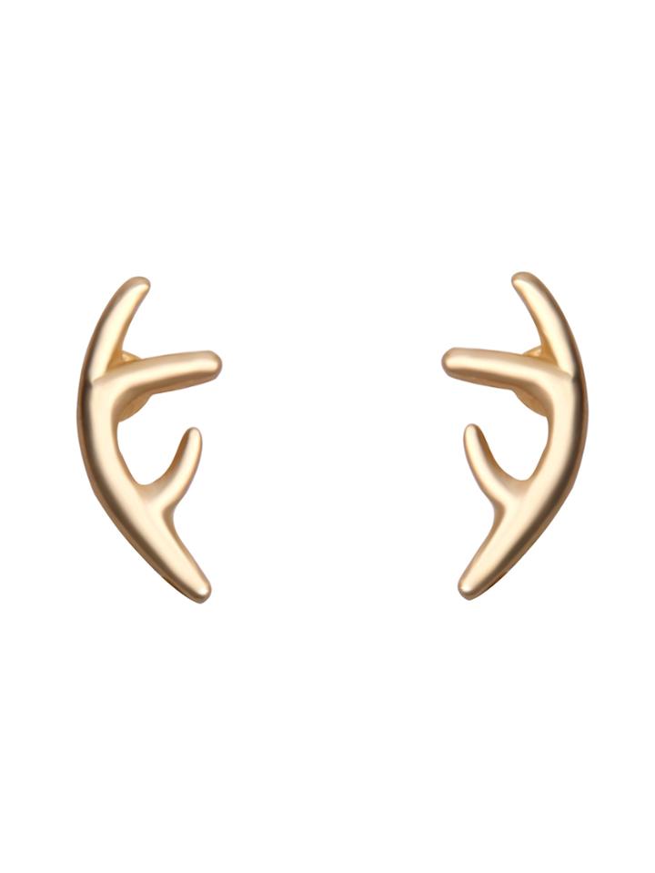 Shein Gold Plated Antler Stud