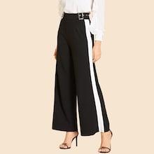 Shein Self Adjustable Belted Wide Leg Pants