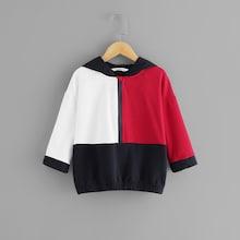 Shein Girls Cut And Sew Hoodie Sweatshirt