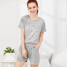 Shein Letter Print Top & Shorts Pj Set
