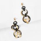 Shein Ring Design Drop Earrings With Flower