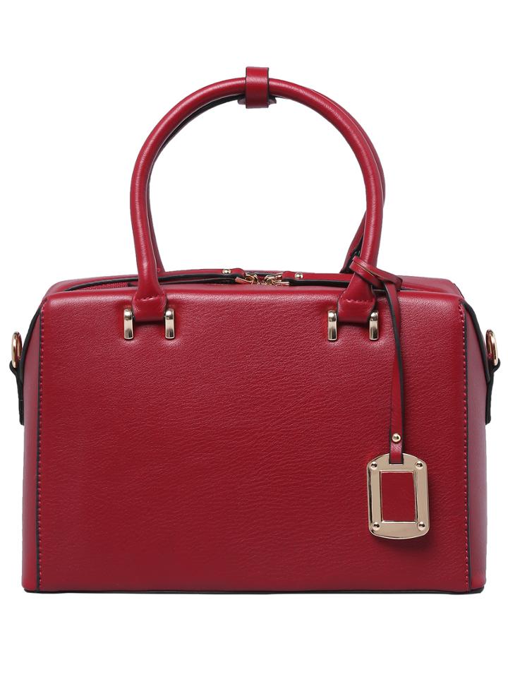 Shein Burgundy Metallic Embellished Pu Bag