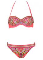 Rosewe Halter Design Print Pattern Summer Bikini