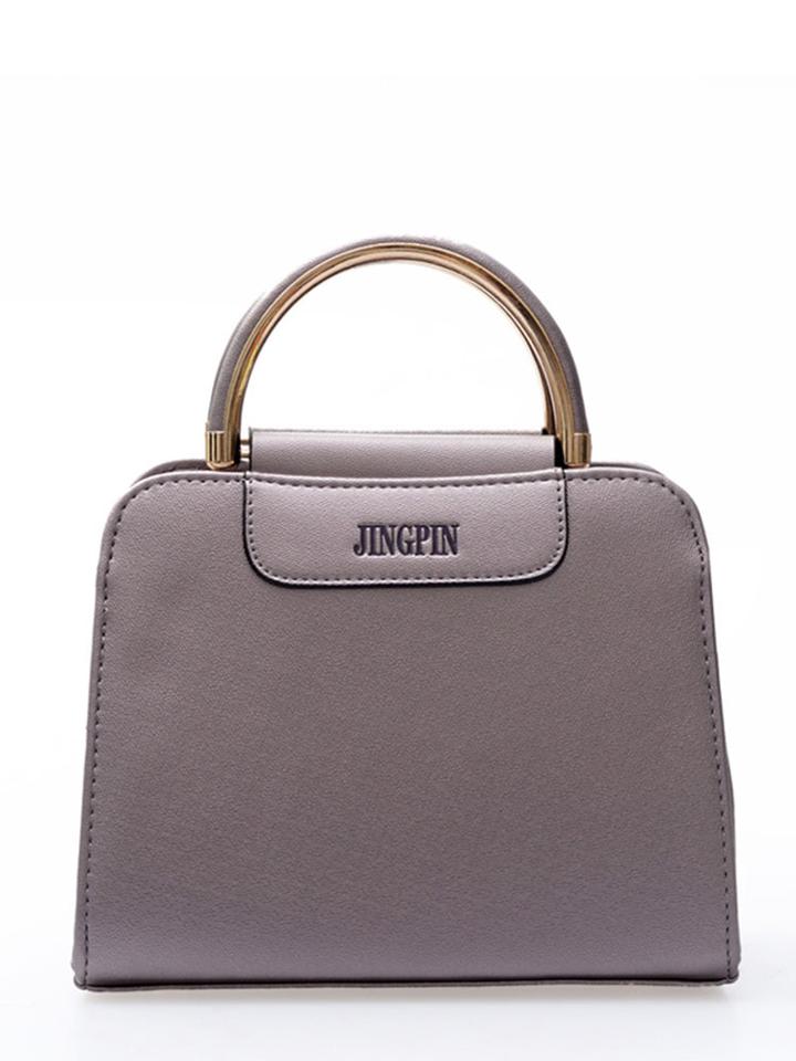 Shein Letter Embroidery Pu Shoulder Bag