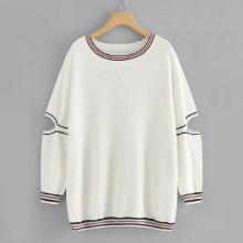 Shein Cut Out Sleeve Striped Jumper