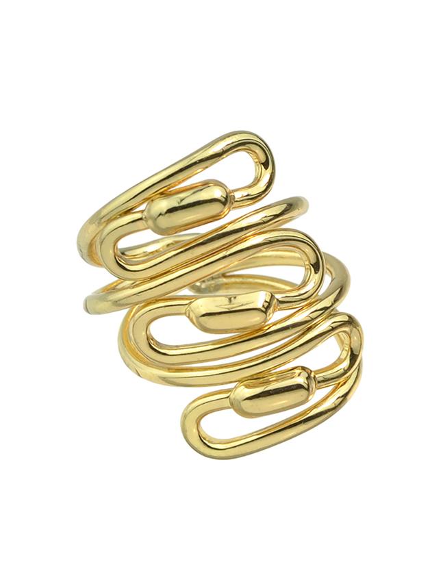Shein Gold Braided Metal Statement Ring