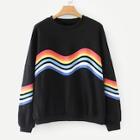 Shein Rainbow Wave Sweatshirt