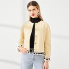 Shein Tassel Trim Button Up Jacket