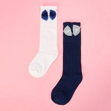 Shein Toddler Girls Bow Decorated Socks 2pairs