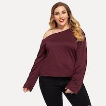 Shein Plus Solid Fitted Tee