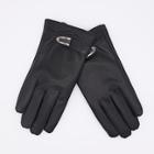 Shein Men Wrist Strap Faux Leather Gloves