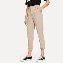 Shein Rolled Hem Solid Pants