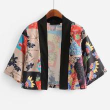 Shein All Over Florals Crop Kimono