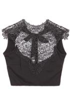 Shein Black Lace Backless Crop Tank Top